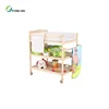 China Factory Solid Wooden Pine Baby Changing Table with Storage