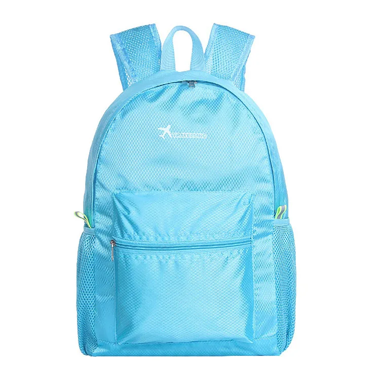 

New Nylon waterproof Folding backpack Outdoor sports backpack bag school bag