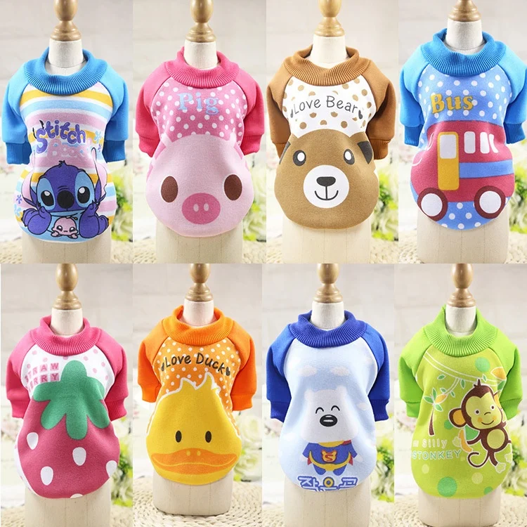 

high quality basic pet clothes Cute cartoon pattern