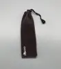 Plush Velvet Long Bag ,metal straws long drawstring pouch 5*17cm