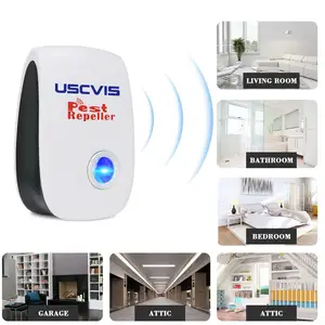 Image of Blue light Ultrasonic Pest Reject Repeller Control Electronic Pest Repellent Mouse Rodent Cockroach Mosquito Insect Killer