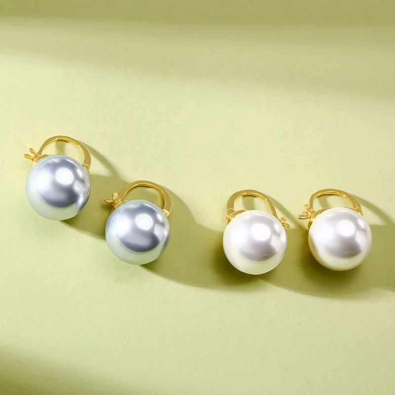 

Earrings for women Baroque pearl earrings copper plated 18k gold earrings