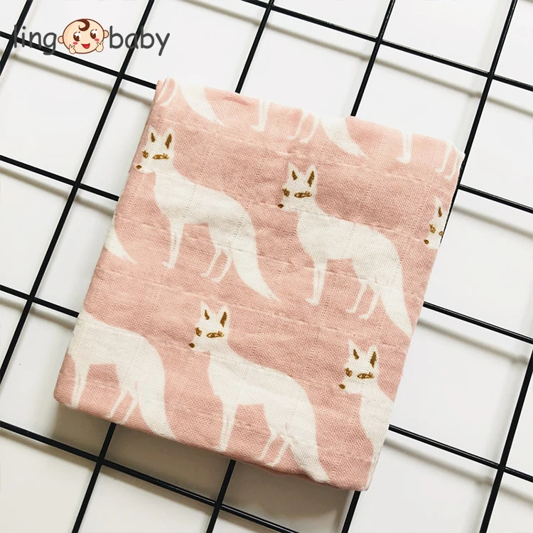 

Wholesale Gots Certified 100% Organic Cotton Baby Muslin Squares Blanket 60*60cm