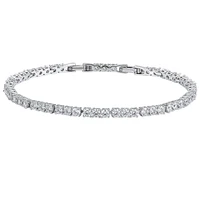 

76444 xuping rhodium plating bracelet, thin artificial diamond tennis bracelet