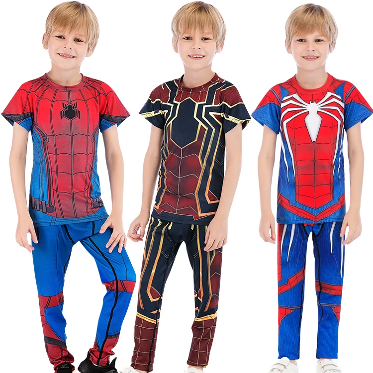 

Superhero Costume Kids Suits For Boys Children Sports Wear OEM latest style with high quality