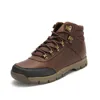 with comfort and rugged style in the boot. cow leather with synthetic and mesh fabric in a lace up ankle height comfort hiking