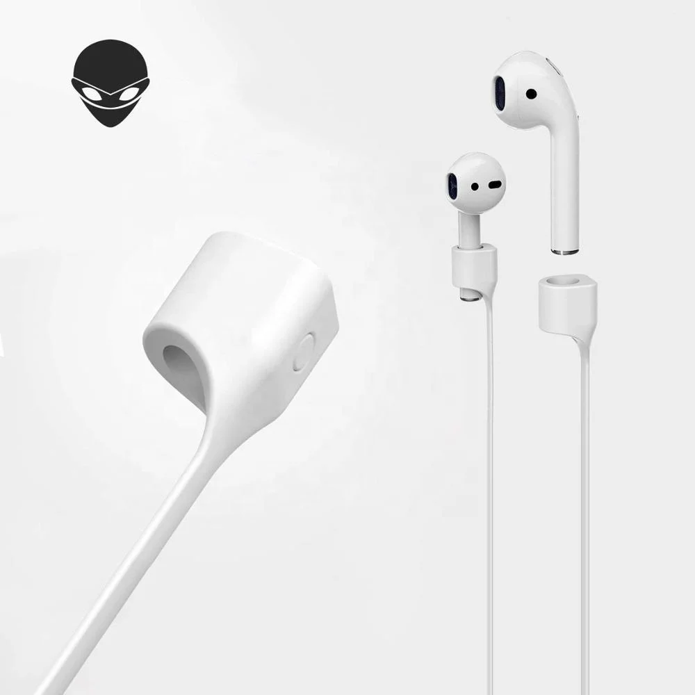 

Magnetic Silicone Anti Lost Strap for Airpod Earbuds Wire Cable, White