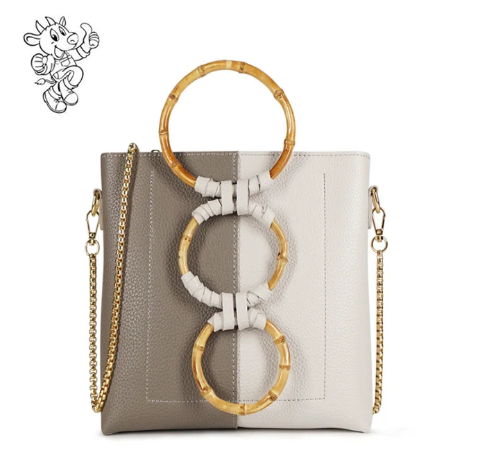 

2019 New Fashion Designer Handbags Woman Bags Luxury Bamboo Clutch Bag Famous Brands Panelled Tote Bags, Oem/handbags woman bags luxury