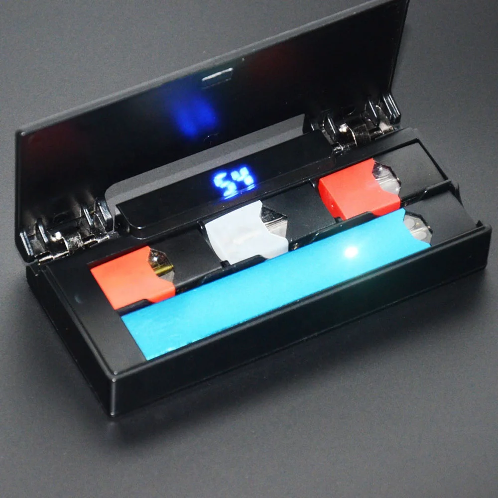 

1200mah Portable Mini Power Bank Charger Box For JUUL Charging Case Pod Storage Holder 3 Led Indicator Vape Charger