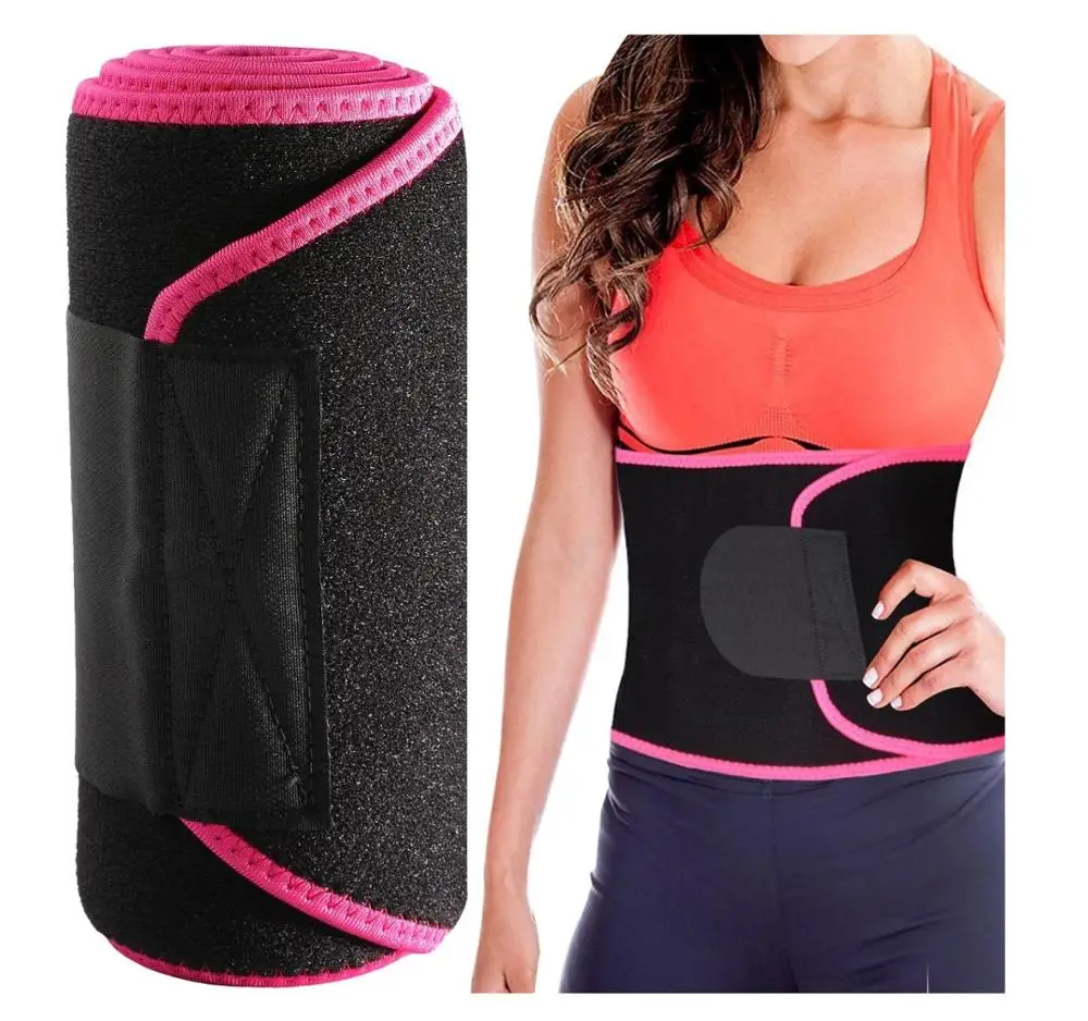 

Low MOQ 10 Colors Neoprene Waist Trimmer Slimmer Belt , Tummy Sweat Waist Trainer Belt For Men and Women, 6 color or customized