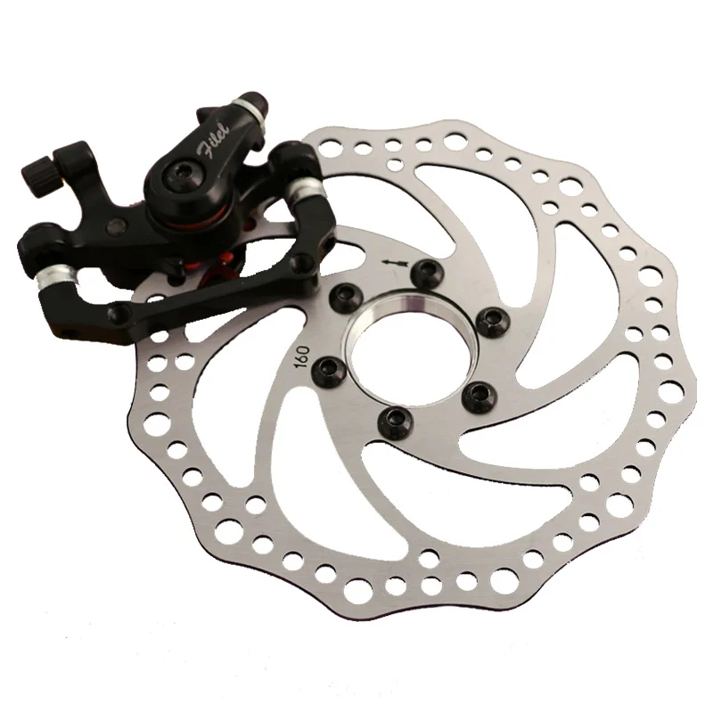 

high quality bicycle disc brake mechanical disc brakes for ebike professional high strength disc brake for bicycles, Silver