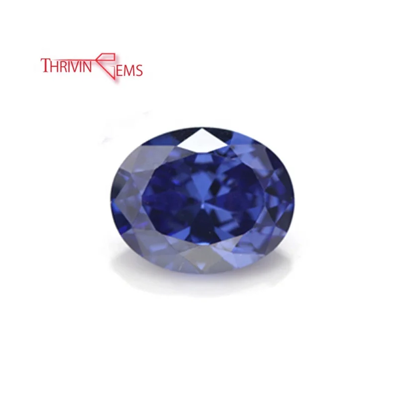

Thriving Gems Synthetic Loose Oval Tanzanite Cubic Zirconia Stones