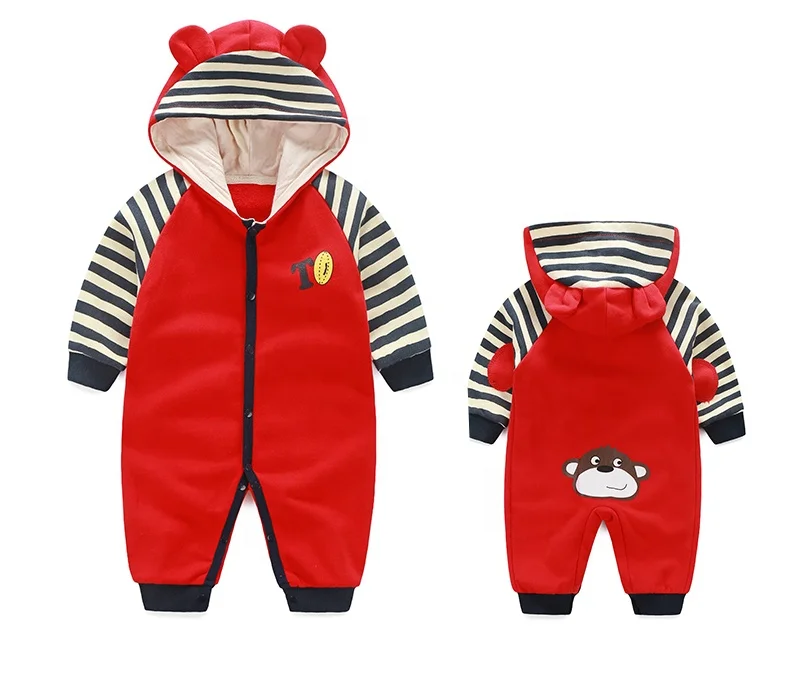 

Long Sleeve Orange Bow Baby Boutique Romper, Stock color