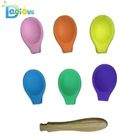 

New Arrivals Baby Feeding Spoons Bamboo OEM Soft Silicone Baby Spoon Kids Utensils Bamboo Spoon with Silicone Head