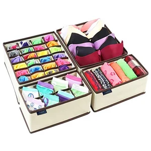 Image of Foldable storage closet underwear organizer drawer divider