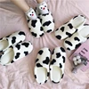 funny child adult cute Cow Design warm plush lining winter slipper funny slippers