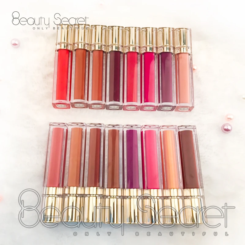 

Custom shiny lipgloss private label 20 colors gold cap lip gloss lipgloss
