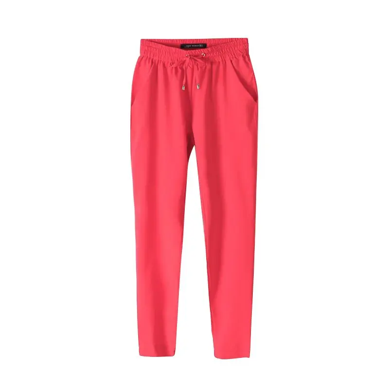 

Fashion Ladies Trouser Long Pants Chiffon Pants Leisure Trousers Solid Color