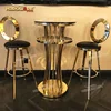 Modern wedding banquet bar round back stools chairs and table