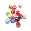 Free Shipping Rainbow Color Striped Acrylic Plastic Diy Beads 5146