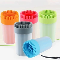 

Portable Upgrade 2 in 1 Dog Puppy Cat Pet Paw Feet Washer Cleaner Cup Grooming Brush