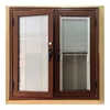 Finished surface double glazed horizontal opening pattern aluminium frame 6mm casement window glass