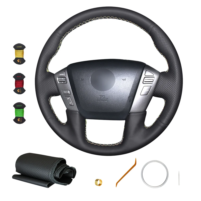 

Custom Wheel Covers Car Accessories Interior Decoration PU Leather Sewing Kit For Nissan Titan NV Armada Patrol