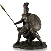 bronze ancient warriors life size Leonidas Spartan king with spear & shield statues