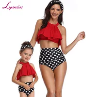 

SW02 Matching Family Bathing Suits Mother Girl Bikini Swimsuit Mom and Daughter Swimsuits Female Children Kid Beach Swimwear