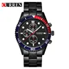CURREN 8028 Highly Elegant Simple Male Quartz Watch Three Decorative Sub-dials Water Resistance 3ATM Wristwatch