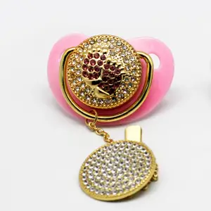Image of bling bling pink crystal rhinestone Baby Pacifier Dummy