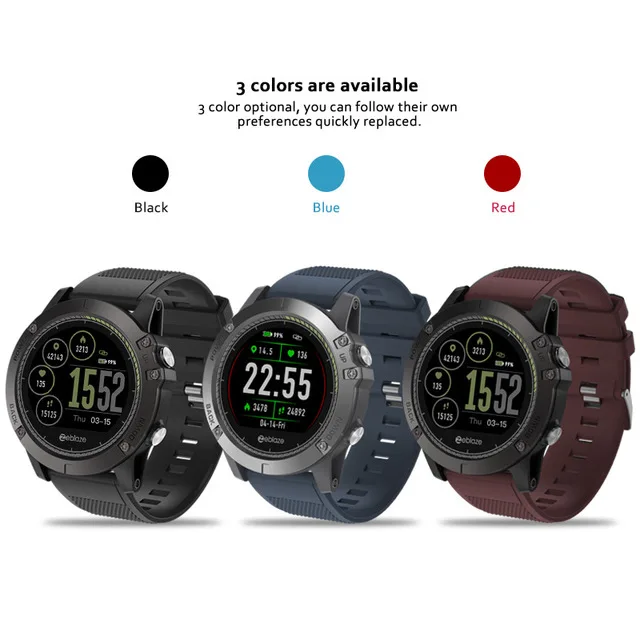 

New Zeblaze VIBE 3 Flagship Rugged Smartwatch 33-month Standby Time 24h All-Weather Monitoring Smart Watch For IOS And Android, N/a