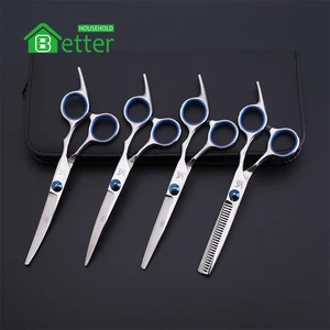 Image of Best quality dog grooming 3 scissors curved pet scissor set with comb