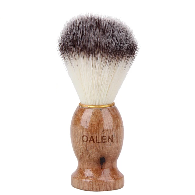 

High Quality Private Label Beard Cleansing Men's Shaving Tool Wooden Handle Nylon Shaving Brush