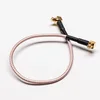 Right Angle MCX Male Connector to MCX Male RG178 Cable Assembly