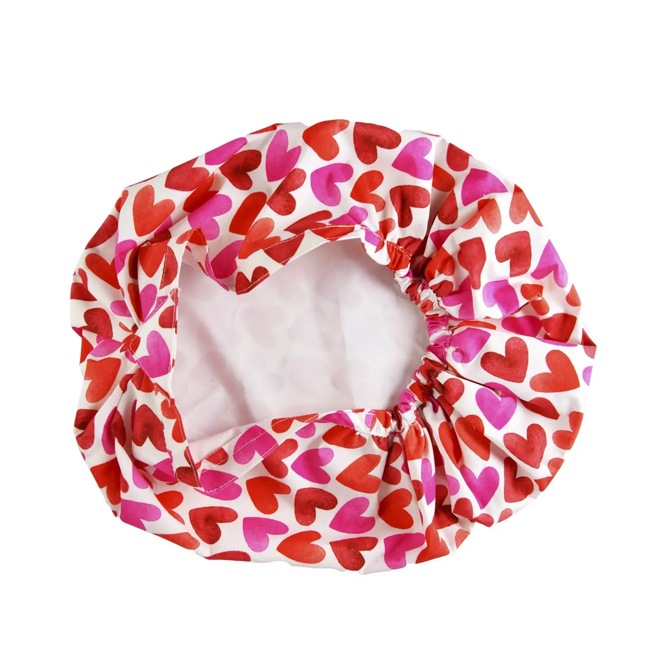 
Wholesale New Model Heart Print Waterproof Shower Cap Turban Girl 