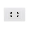 FIKO American type 118 white plastic two-bit U-type two-pole hotel office building block power socket mounted on the wall