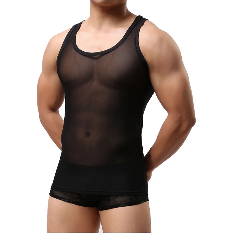 

Transparent Mesh T-Shirt Black, Picture color