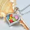 Low MOQ Wholesale Price China Factory Made Jewelry Stainless Steel Heart Charm Murano Glass Pendant Necklace