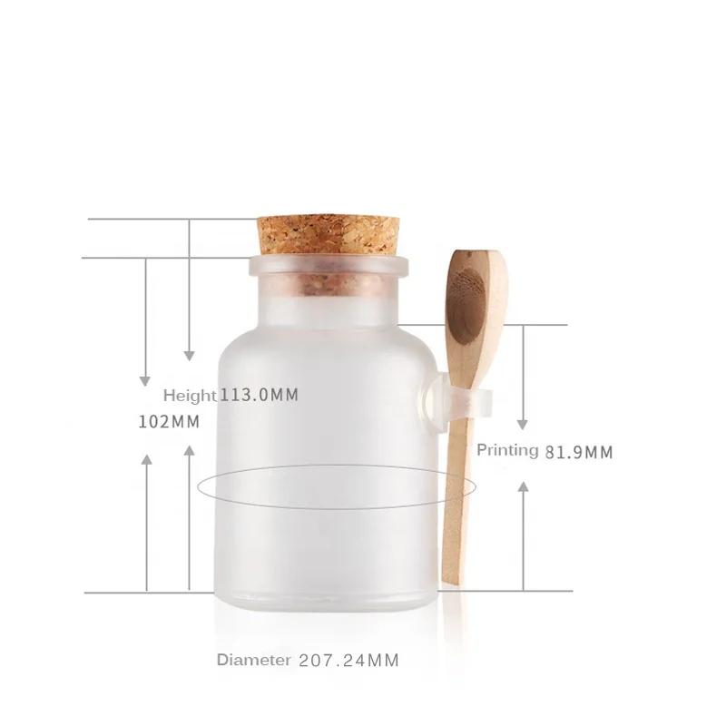 
Free samples 100ml 200ml 300ml round translucent clear matter plastic sugar scrub bath salt jar ABS container 