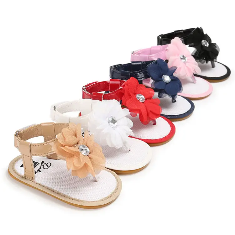 
New fashion Colorful flower rubber sole anti slip Newborn slipper Walking shoes baby shoes girl  (62030419368)