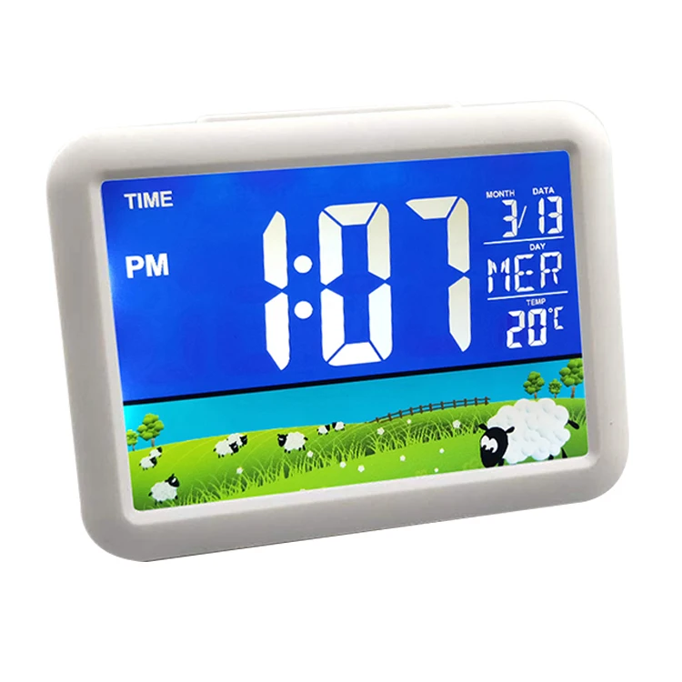 

best supplier LCD Display LED digital thermometer clock, White