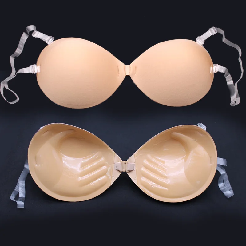 

nude invisible bra OEM new design mature women silicone bra, Black, beige