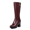 2019 new winter boots women leather 1 pair russia wool boots