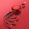Cafele 3 In 1 USB Cable Lantern Style Charging Cable Type C Micro 8Pin Data Sync Cable
