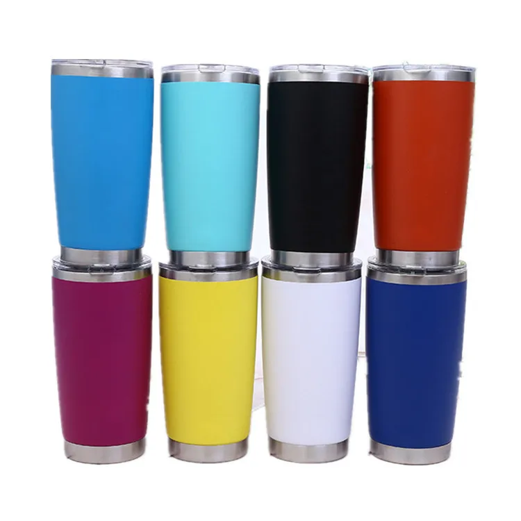 

vacuum insulated travel mugs 20oz stainless steel cup with lid, Multi colors