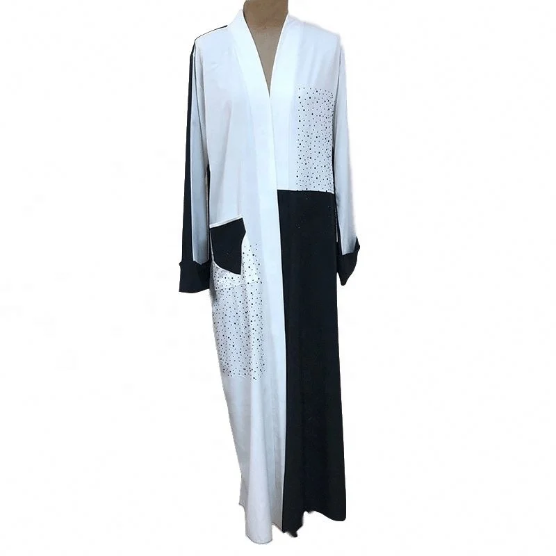 

European And American Fashion Stitching Classic Geometric Style Women's Muslim Robe, 1 colors