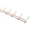 Over The Door Hook Rack Multi color Ceramic Knobbed Hooks and Stainless Steel Rack