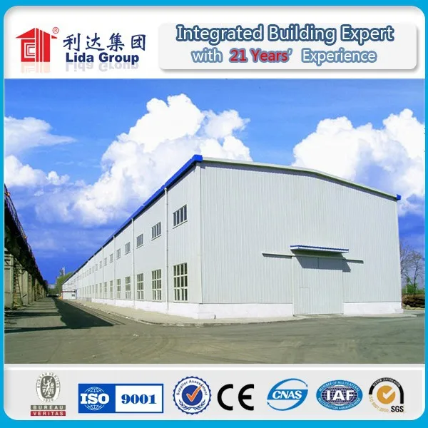 Philippines prefabricated house design/industrial steel structure warehouse with PPGI and concrete wall