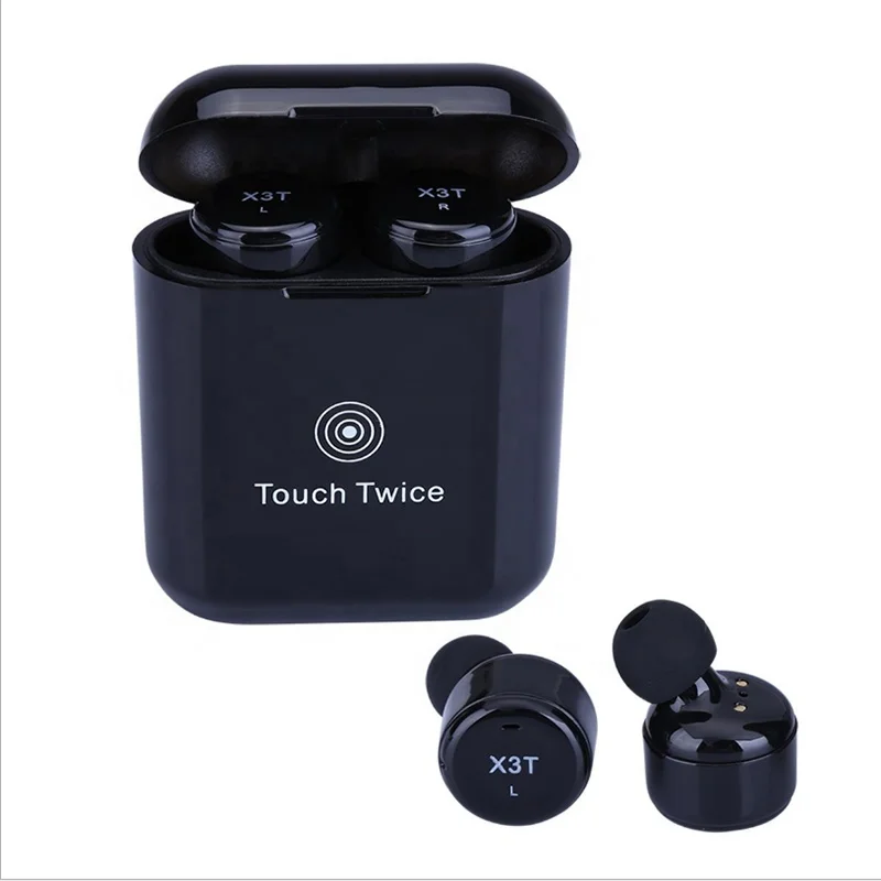 

X3T touch control mini invisible stereo BT Headphones wireless headset black Earbuds, Black;white;rose golden;blue;dark blue;red